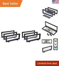 3 Pcs 3D Floating Display Case, Black Display Stand Holder 9" 3.54" 0.75"L W ...