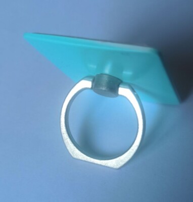 Cell Phone Socket for holding-Expanding Grip Phone Holder-BLUE-GREEN Metal Clip!