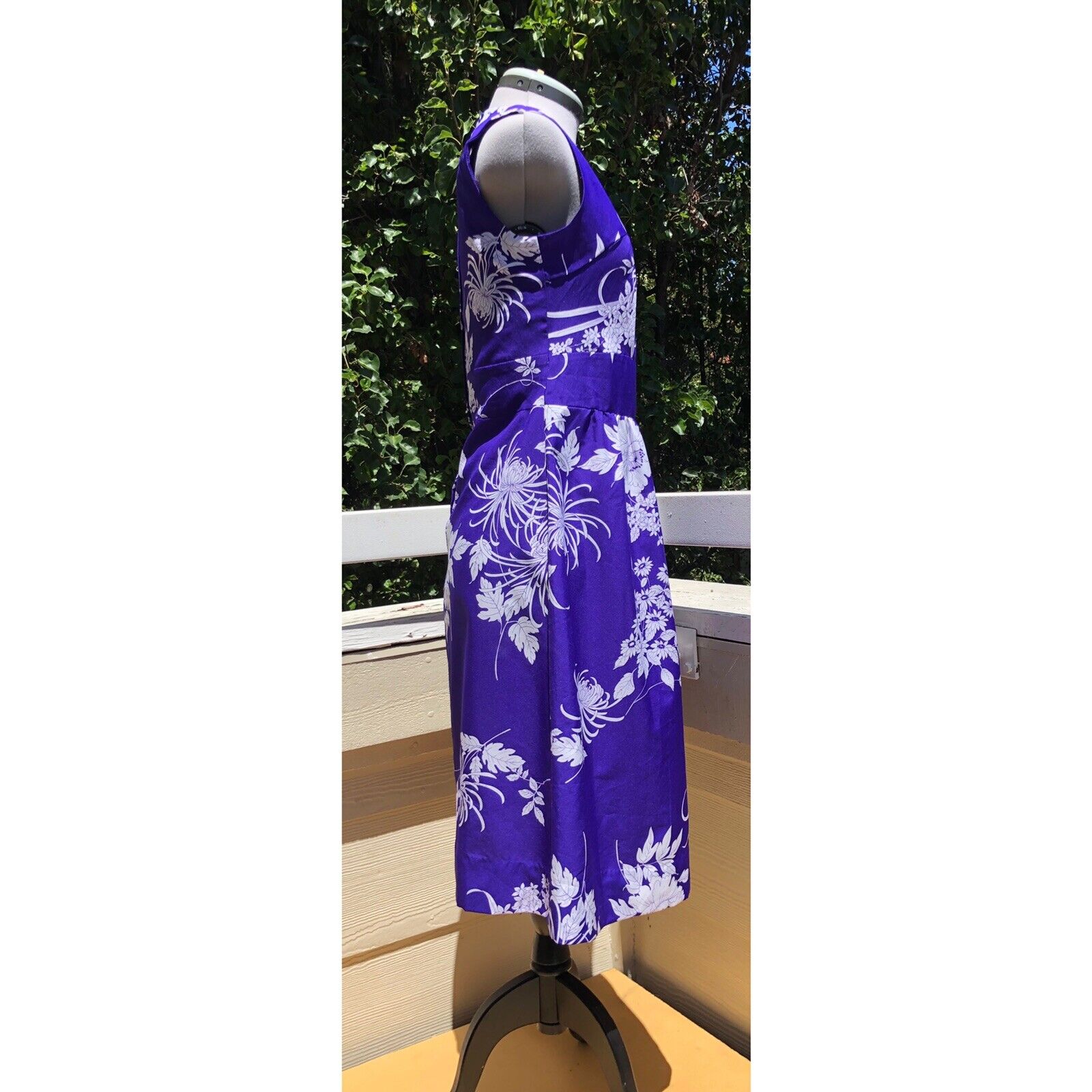 VTG 60s Paradise Hawaii Purple Floral Dress Tropi… - image 3