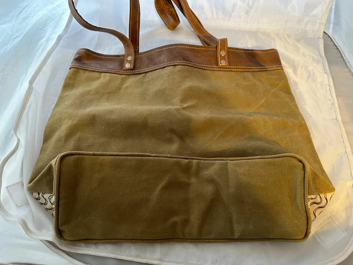 Canvas store leather handbags