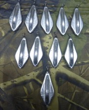 10x Str&ouml;mungsblei - je 40g - Handgemacht - Ideal f&uuml;r Fluss & See - Angelzubeh&ouml;r