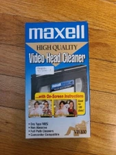 Maxell High Quality Video Head Cleaner VP-100 VHS Tape VCR Dry Type Movie Video