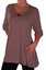 Womens-Fashion-3-4-Sleeve-V-Neck-Plain-Long-Casual-Plus-Size-Blouse-Tunic-Top