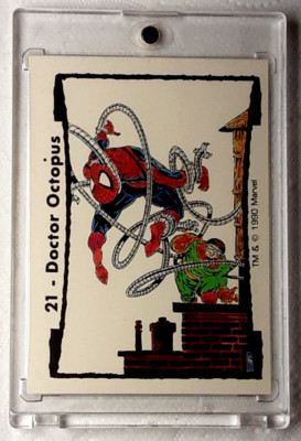 1990 Marvel Todd McFarlane 2 Karten 21 DOCTOR OCTOPUS. GRATIS ONE-TOUCH-HALTER