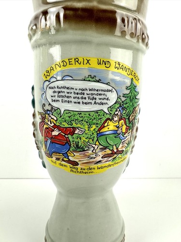Ancienne Chope à Bière en Grès - Forme de Corne - Wanderix und Wanderox - 1986 - Picture 8 of 13