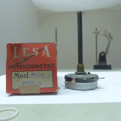 LESA Potenziometro Mod. RV/A 30000 Ohm Potenziometer Radio Potenziometer NOS/NIB