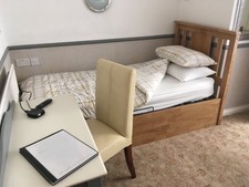 Single oak bed frame with storage. 3ft Ottoman bed, side lift storage bed.