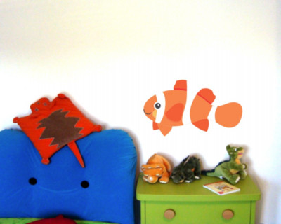 Samunshi Süßer Clownfisch Wandtattoo Wandaufkleber Kinderzimmer  2 Größen