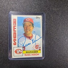 1984 Topps Autograph Russ Nixon Autograph Cincinnati Reds #351