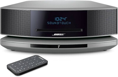 Bose Soundtouch Wave IV 4 Bluetooth DAB+ inclusive Pedestal Sockel platin-silber