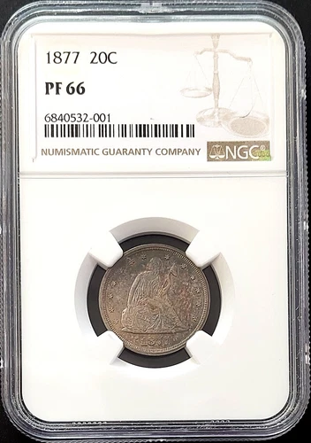1877 Proof Seated Liberty Twenty Cent Piece certified PF 66 by NGC!