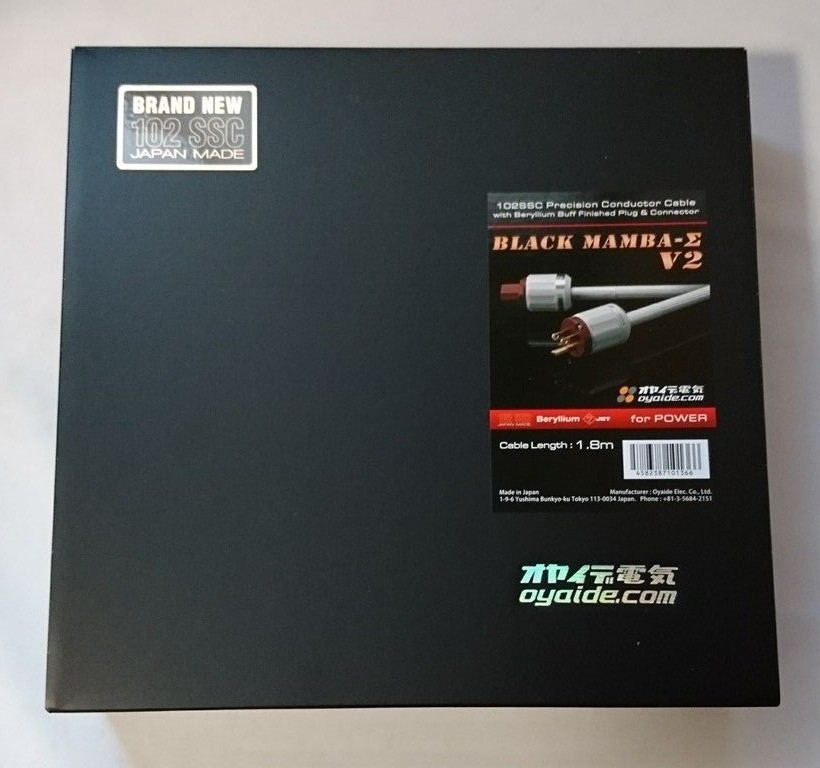 oyaide/オヤイデ tsunami/ツナミ GPX 1.8m Oyaide Audio Power Cable High quality 1.8m BLACK MAMBA Sigma V2