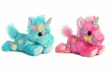 Aurora Bundle of 2 Stuffed Beanbag Animals - Blueberry Ripple Unicorn Jelly...