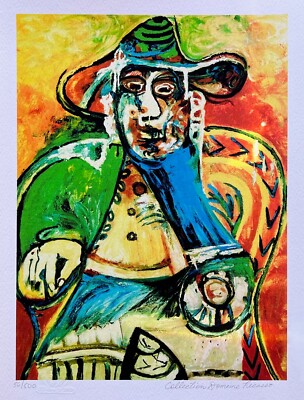 Pablo Picasso SEATED OLD MAN Estate Signed & Numbered Small Giclee