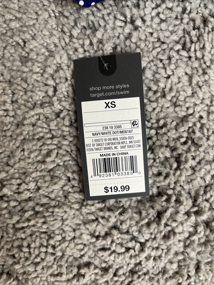 MOSSIMO TOP BIKINI MUJER MOLDEADO COPA TWIST HALTER TALLA XS AZUL/BLANCO Foto 3 de 4