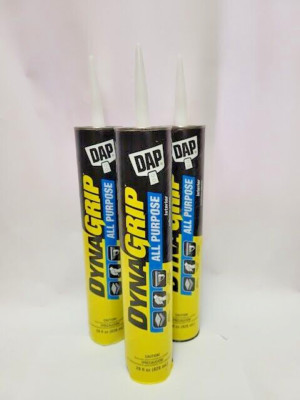 3 x DAP Dyna Grip Adhesive 28 FL Ounces each All Purpose Interior Construction