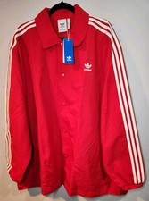 Adidas Originals Mesh Coach Jacket Scarlet Red IZ2458 Men's Size 2XL