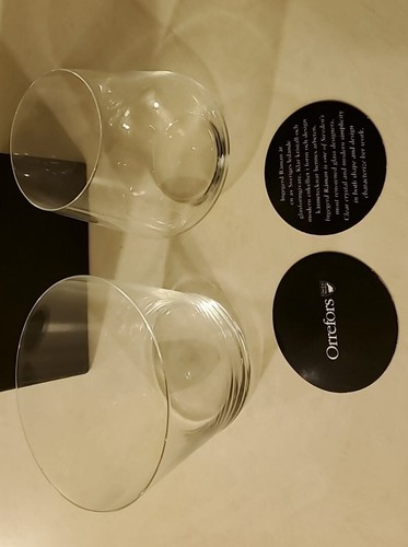 Orrefors Crystal Whiskey and Water Undercover Series Glasses RARE NEW in Box!! - Picture 7 of 12