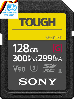 Sony SF-G128T Sd-Speicherkarte (128 GB, UHS-II, SD Tough, G Serie)