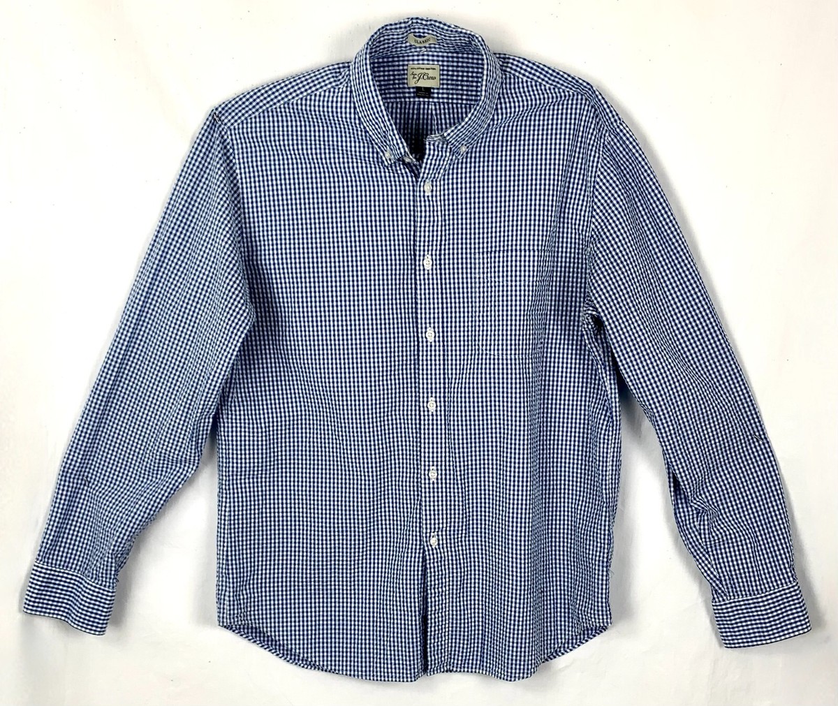 mens crew neck dress shirts J.Crew Men's Tall Bowery performance stretch dress shirt with spread collar (Size XX-Large)