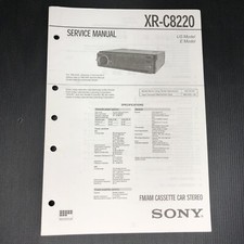 Sony XR-C8220 Service Manual