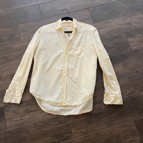 Frank & Eileen Relaxed Lightweight Shirt Yellow LS Button Up Womens Large