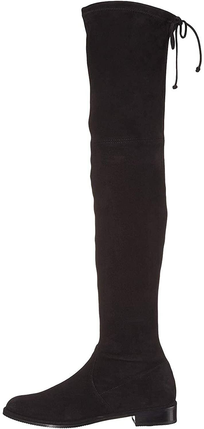 Stuart Weitzman Women's Lowland Over-The-Knee Boot Black Suede Stretch Size 11 M image 4