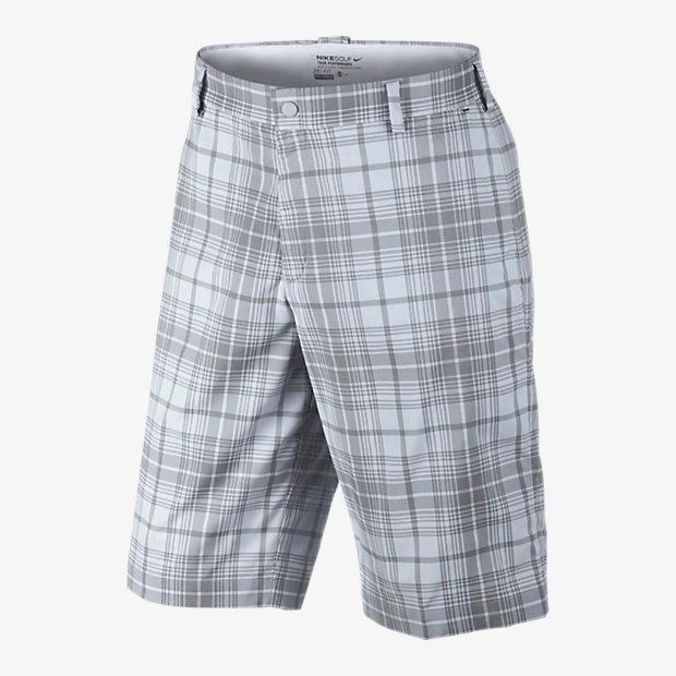 New Mens Nike Tartan Plaid DriFit FlatFront Golf Shorts Size 28 70