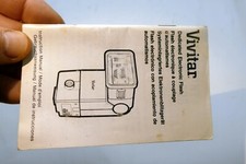 Vivitar 3500 Flash Thyristor Dedicated Instructions manual guide English EN