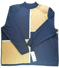 Alfred Dunner Womens Sweater Size 3X Navy Blue With Shoulder Pads NWT