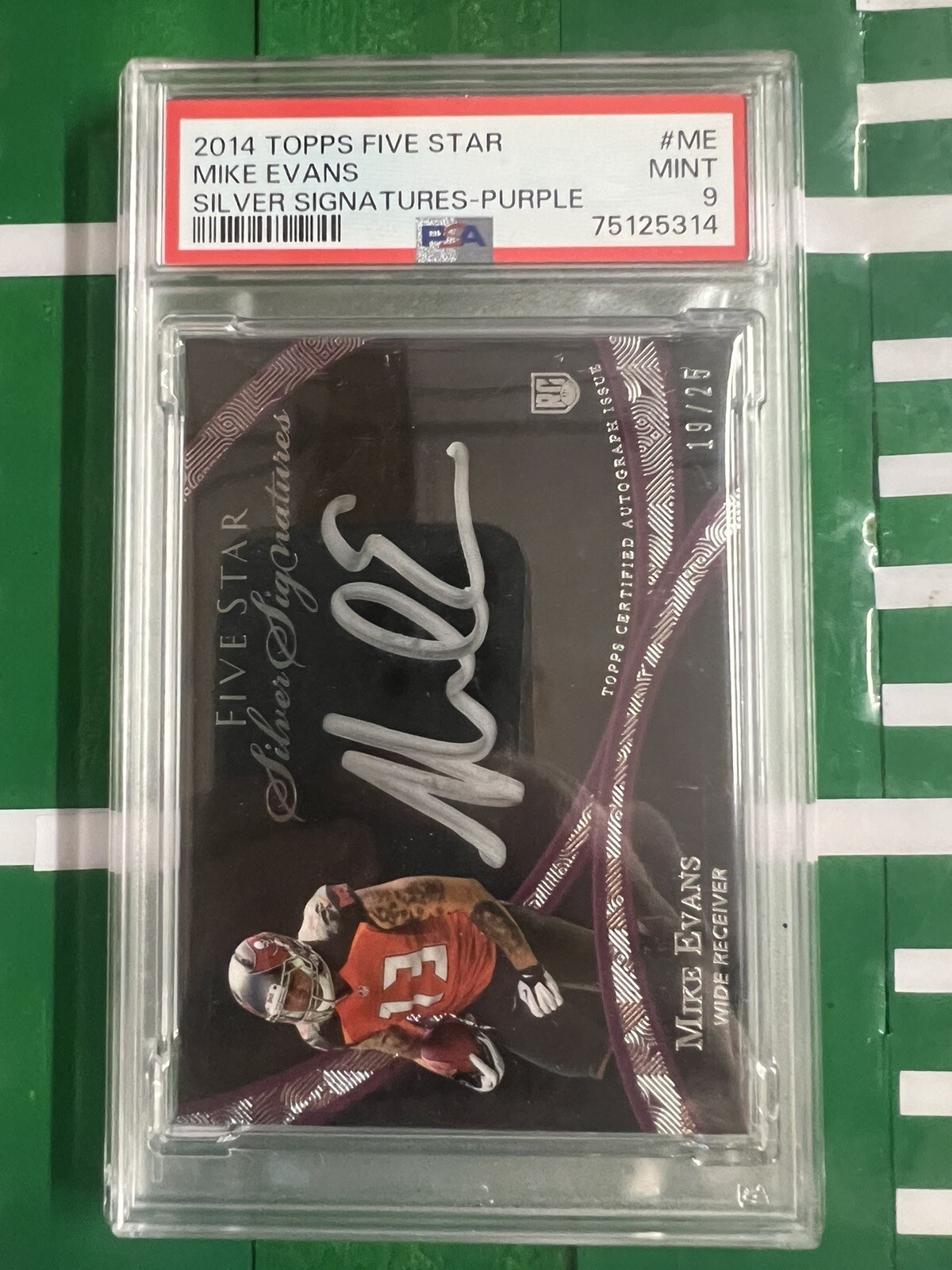 Mike Evans Topps Five Star Silver Signatures #ME Purple