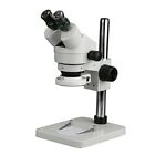 7X-45X Stereo Binocular Microscope with 14" Pillar Stand & 64-Led Ring Light