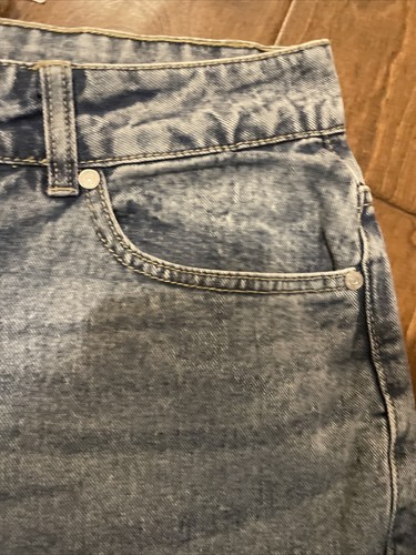 Boohoo Man NEW Mens Relaxed Jeans Size 34 Measure 34X32 Light Wash Flared AO9 - Picture 7 of 21