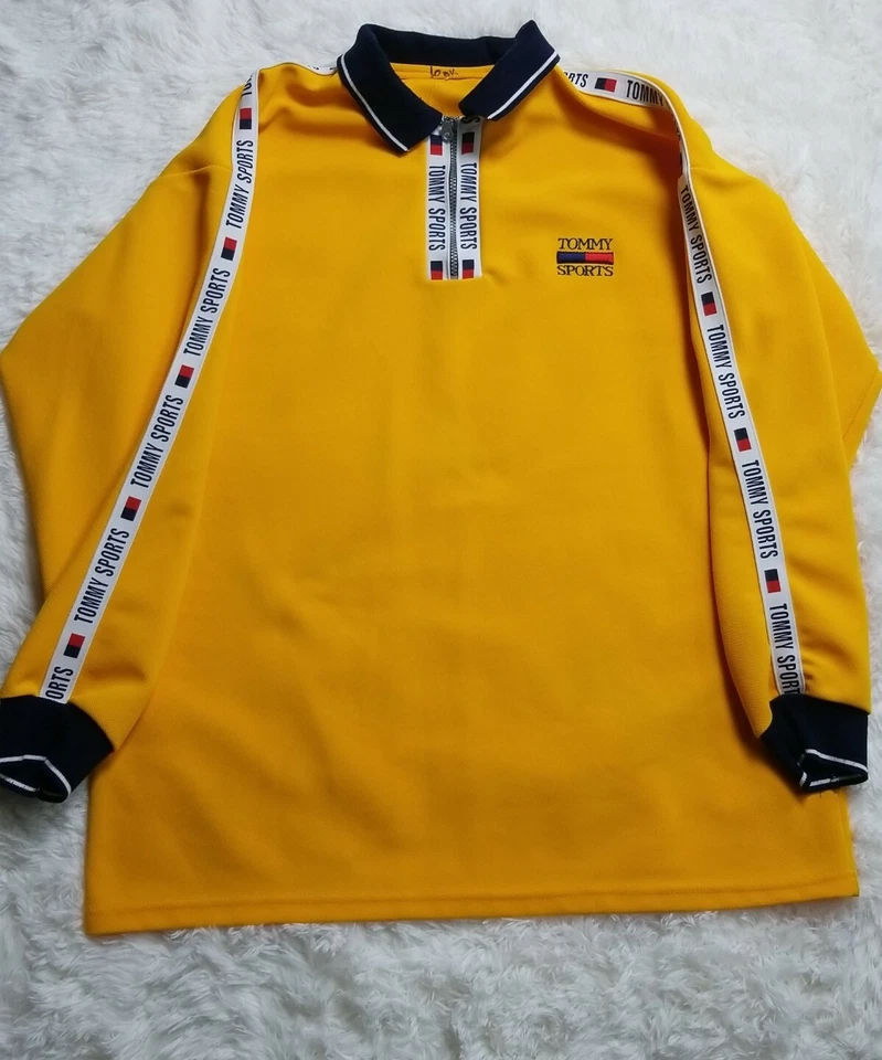 De Colección Tommy Hilfiger Deportes 1/4 Cremallera Manga Larga Camisa Jersey Deletrear Talla XL? Foto 2 de 4