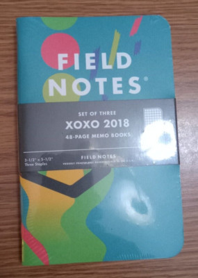 Field Notes XOXO Festival 2018 Edition New Sealed 3-Pack Memo Book Graph Paper