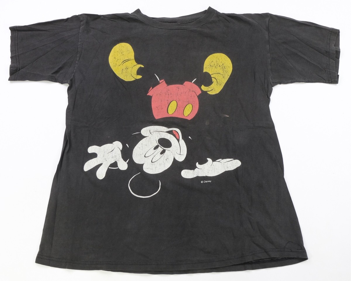 Rare Vintage DISNEY Mickey Mouse Upside Down Handstand T Rare Vintage DISNEY Mickey Mouse Upside Down Handstand T