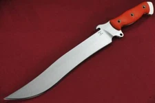 2015 Busse Custom Magnum Silent Knight .26" Convexed Satin INFI SOS Orange G10 