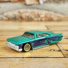 Vintage 1996 Hot Wheels 59 Impala Lowrider Green Purple Graphics Mint Loose