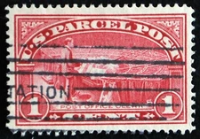 U.S. Used Stamp Scott #Q1 1c Parcel Post, Superb Jumbo. "Station" Cancel. A Gem!