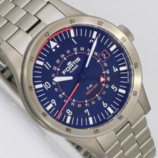 FORTIS FLIEGER F-43 TRIPLE GMT 43mm TITANIO OROLOGIO SCATOLA DOCUMENTI Ref. F4260000 NUOVO
