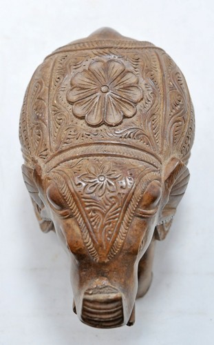 Antique Wooden Elephant Figurine Original Old Hand Carved Fine - Picture 7 of 8