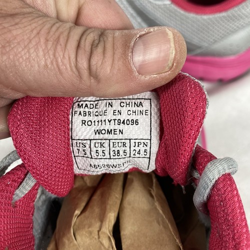 Avia Running Shoes Womens Size 7.5 Silver Gray Pink Cross Fit Workout Gym - Picture 9 of 12