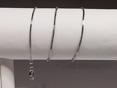 14k Weißgold 16'' Milano Schlange Anhänger Kette Halskette 2 Gramm 1,1 mm WMIL010