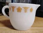Vintage Corelle Pyrex Butterfly Gold Creamer Syrup Pourer  Milk Glass