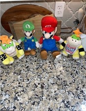 Super Mario Plush Lot of 4 Bowser Mario Kart