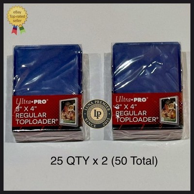 Ultra PRO 25 Pack 3''x4'' Clear Regular Toploaders Jersey Cards Protector Storage