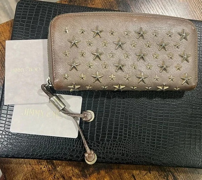 Authentic Jimmy Choo brown/bronze Star-Studded Women's Wallet