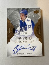 Borje Salming 2016-17 Upper Deck Exquisite Collection Signatures #ES-BS 5/49 *