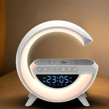 Smart Wireless Phone Charger with RGB Light Alarm Clock & Bluetooth Speaker UK