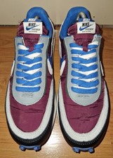 Mens Womens Nike LDWaffle Undercover Sacai Night Maroon Royal Trainers UK 7.5
